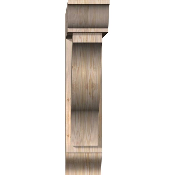 Funston Traditional Smooth Bracket W/ Offset Brace, Douglas Fir, 7 1/2W X 34D X 34H